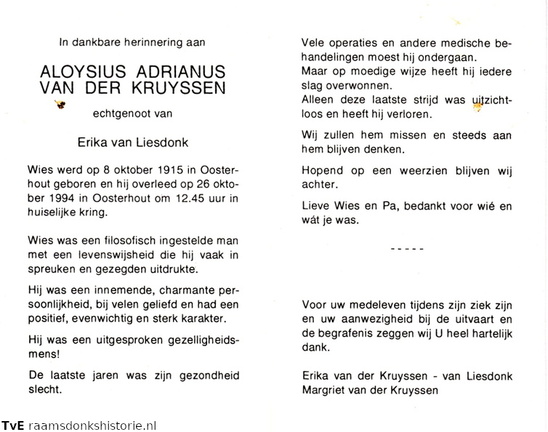 Aloysius Adrianus van der Kruijssen- Erika van Liesdonk